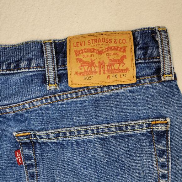 Vintage Levi Jeans Mens Sz 40x30 Blue Y2k Grunge Gorpcore Levis Jean Pant Pants - Picture 9 of 16